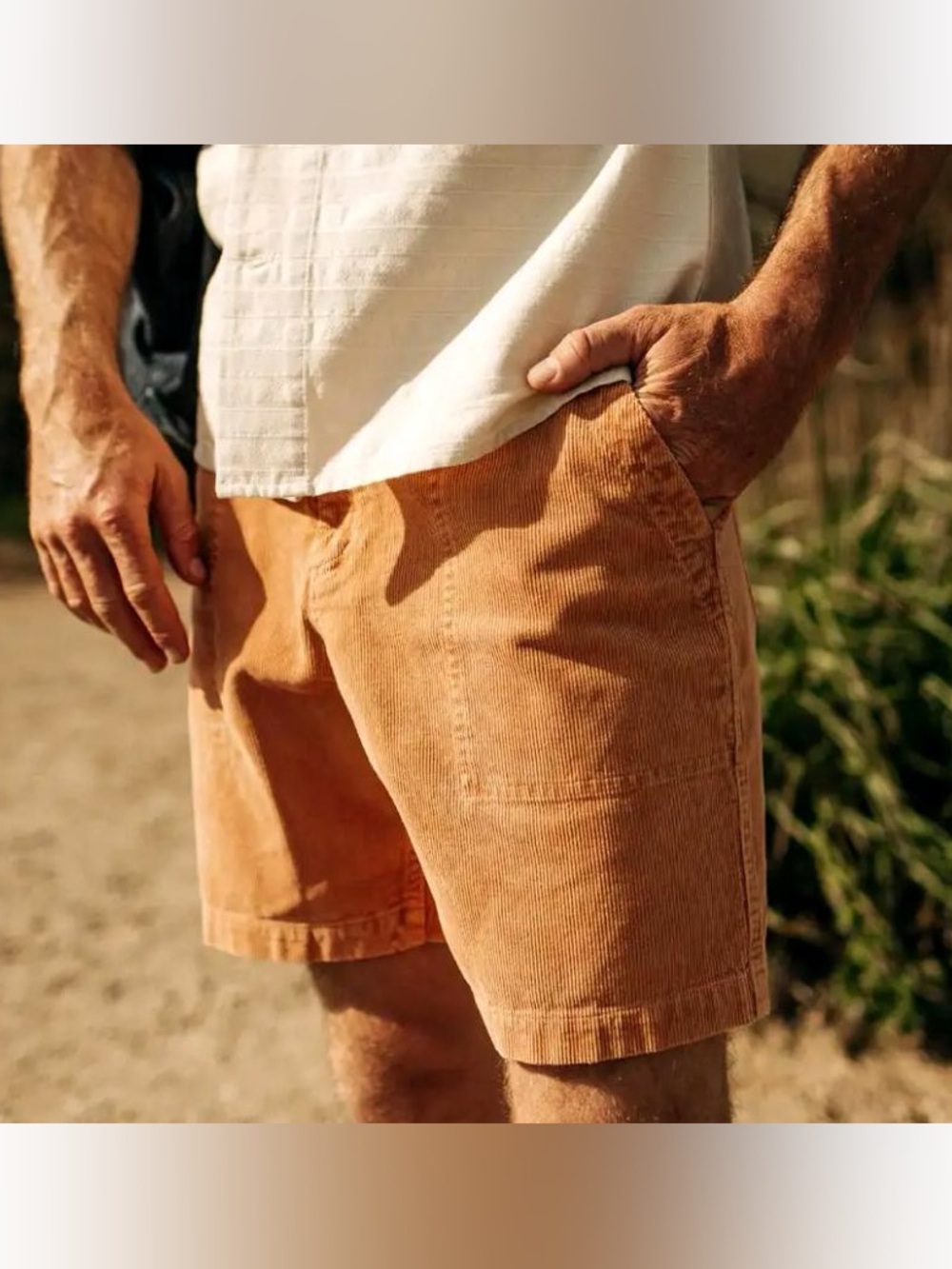 Taylor Stitch The Trail Shorts Size 30 in Apricot Micro Corduroy Surf Culture S